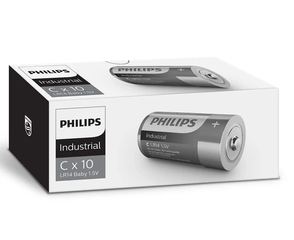 Philips Industrial C Boy Orta Boy Pil 1.5V - LR14I10C/10 - 10'lu Paket ürün görseli 1