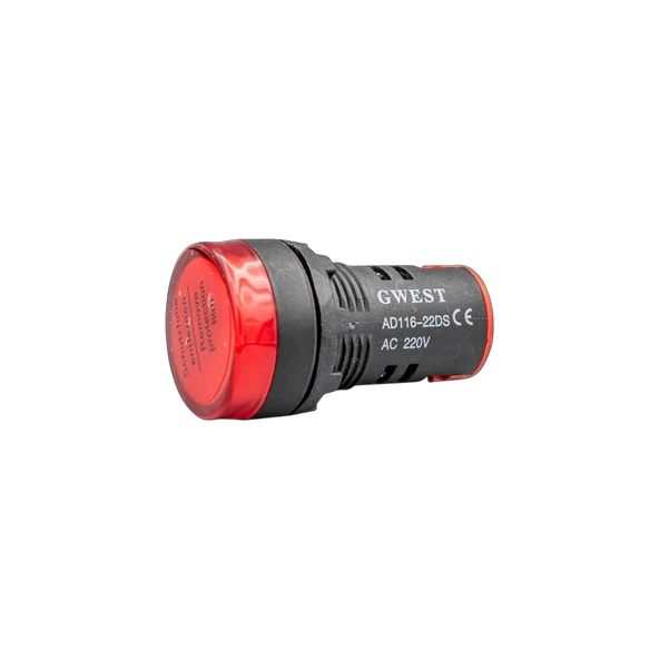 Gwest 22 - K Led Sinyal 220V. AC-DC Kırmızı 10 Adet ürün görseli 1