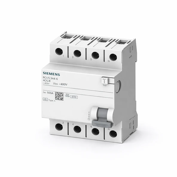 Siemens 5SV5346-6 30mA 3x63A Kaçak Akım Koruma Rölesi A Tip ürün görseli 1