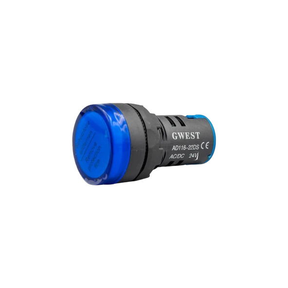 Gwest 22 - 24V - M Led Sinyal 24V. AC-DC Mavi 10 Adet ürün görseli 1