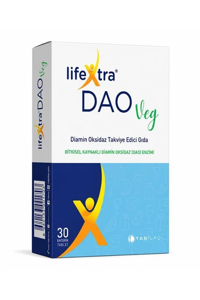 Lifextra Daoveg Diamin Oksidaz 30 Vegan Tablet ürün görseli 1