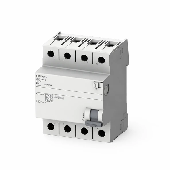 Siemens 5SV5342-6 30mA 3x25A Kaçak Akım Koruma Rölesi A Tip ürün görseli 1