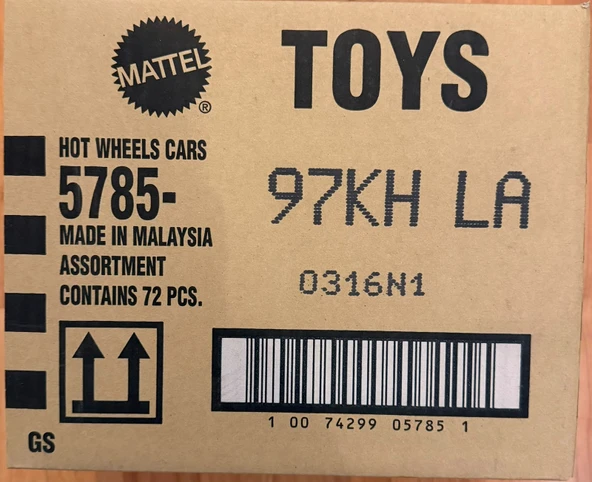 Hot Wheels Kısa Karton 72'li Kutu 5785-97KHLA ürün görseli 1