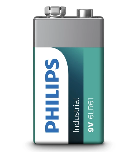 Philips Industrial 9V Pil - 6LR61I10C/10 - 10'lu Paket ürün görseli 1
