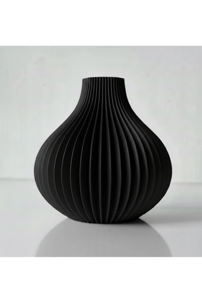 LayerOne Modern Dilimli Dekoratif Vazo – 3D Baskı Tasarım - Resim 4