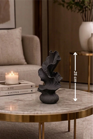LayerOne Mercan Formlu Dokulu Dekoratif Biblo - 25 cm ürün görseli 1