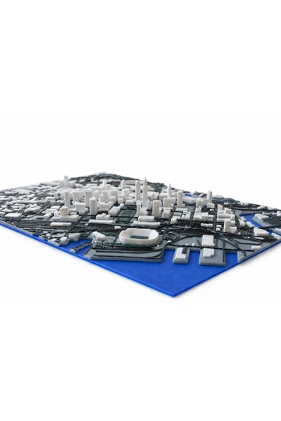 LayerOne 3D Dekoratif Cleveland Şehir Tablosu - Resim 2