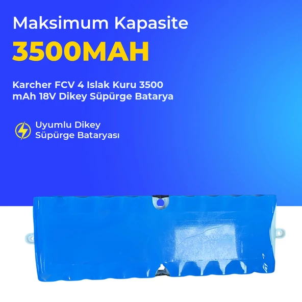 Karcher FCV 4 Islak Kuru 3500 mAh 18V Dikey Süpürge Batarya ürün görseli 1