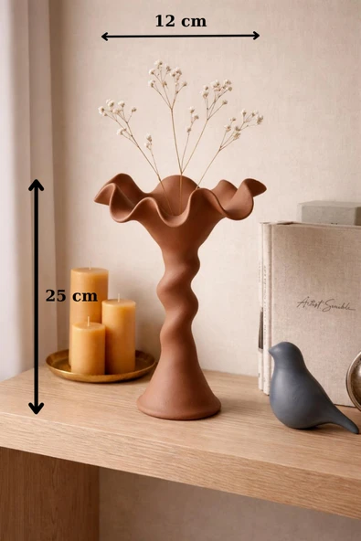 LayerOne Modern Kıvrımlı Dekoratif Vazo ürün görseli 1