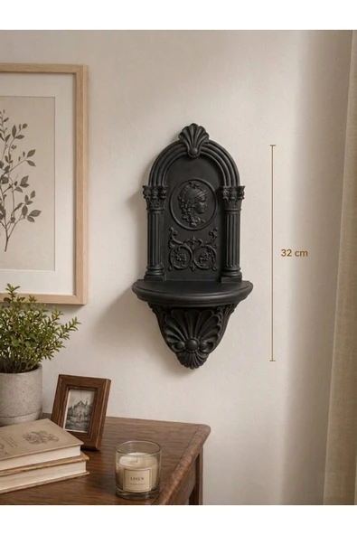 LayerOne Antik Roma Tarz Dekoratif Duvar Rafı - 32 cm ürün görseli 1