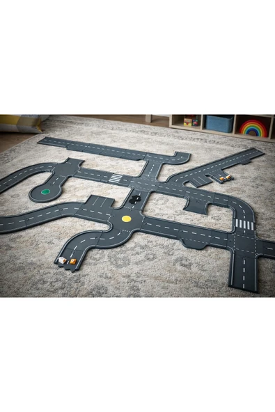 LayerOne Çocuklar İçin Modüler Oyuncak Yol Seti – Şehir Kurma Oyun Yolu ürün görseli 1