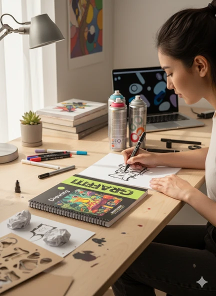 DreamArt Galery Çizim Defteri, Graffiti Çizim Defteri B4 ürün görseli 1