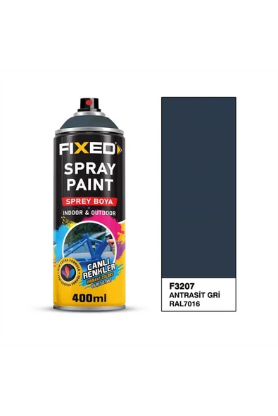 SGS FİXED F3207 SPREY BOYA AKRİLİK ANTRASİT GRİ (RAL7016) 400 ML ürün görseli 1
