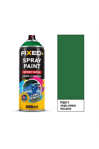 SGS FİXED F3211 AKRİLİK SPREY BOYA YEŞİL (RAL6029) 400 ML ürün görseli 1