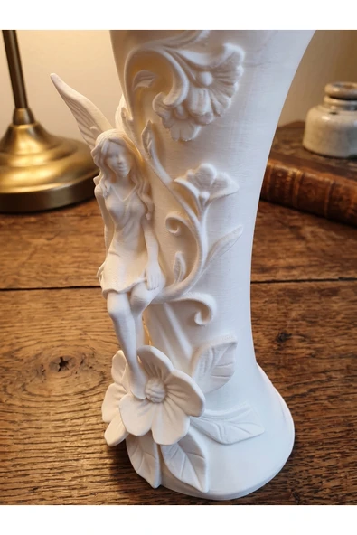 LayerOne Melek Figürlü Dekoratif Vazo/Biblo - 20 cm - Resim 3
