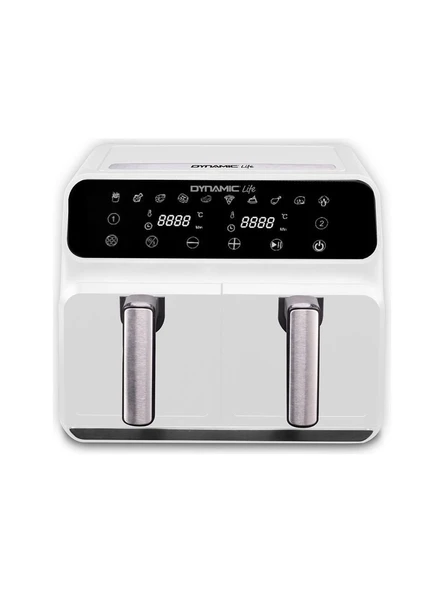 Dynamic Life Pro Cooker Airfryer 8 Litre 2 Hazneli Beyaz Air fry ürün görseli 1