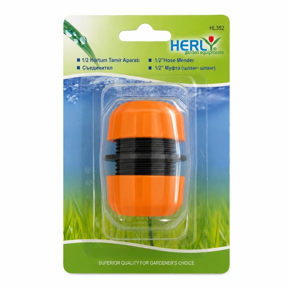 Herly HL352 1/2 İnç Hortum Tamir Aparatı Bahçe Hortumu Birleştirici ürün görseli 1