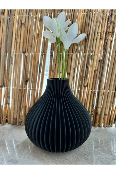 LayerOne Modern Dilimli Dekoratif Vazo – 3D Baskı Tasarım - Resim 3