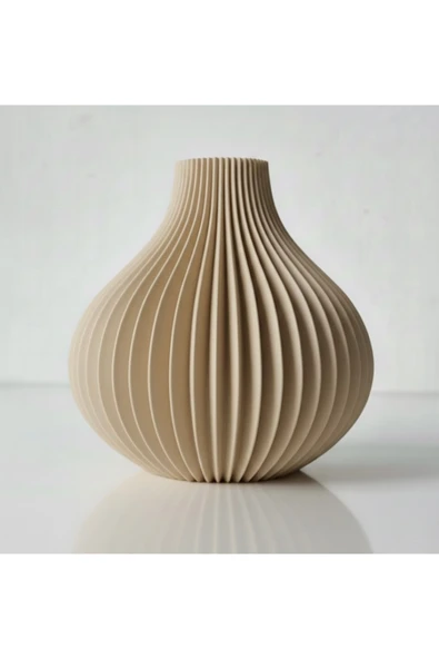 LayerOne Modern Dilimli Dekoratif Vazo – 3D Baskı Tasarım - Resim 4