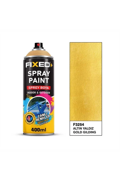 SGS FİXED F3254 AKRİLİK SPREY BOYA ROSE ALTIN YALDIZ EFEKT  1.KALİTE 400 ML ürün görseli 1
