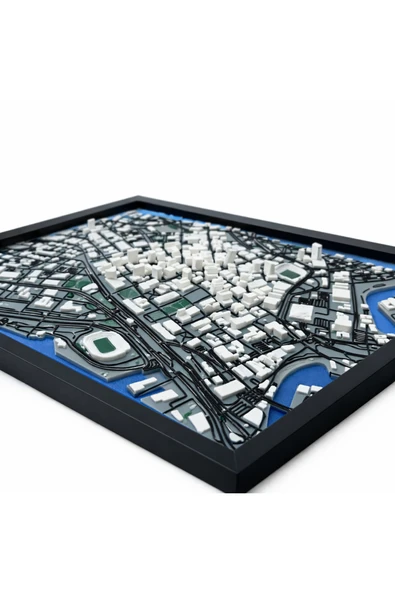 LayerOne 3D Dekoratif Cleveland Şehir Tablosu ürün görseli 1