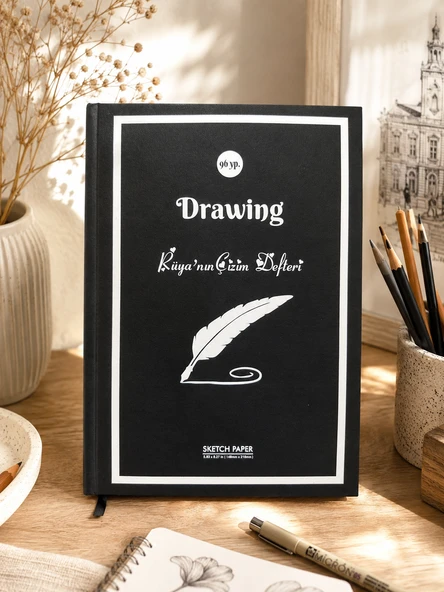 DreamArt Galery Eskiz Defteri, Çizim Defteri Sketchbook, , Kişiye Özel Ciltli A/5 (15,5 CM X 21 CM) Boyutunda ürün görseli 1