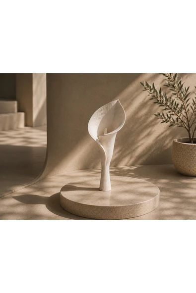LayerOne Calla Çiçeği Formlu Dekoratif Biblo - 25 cm - Resim 3