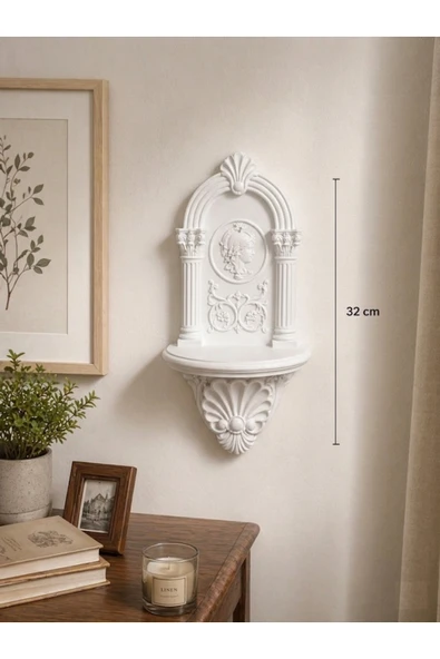 LayerOne Antik Roma Tarz Dekoratif Duvar Rafı - 32 cm ürün görseli 1