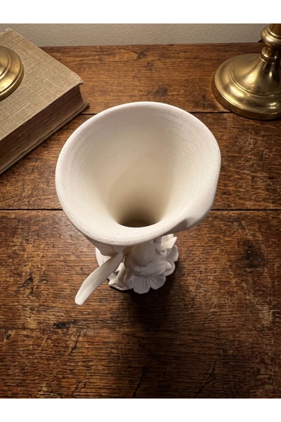 LayerOne Melek Figürlü Dekoratif Vazo/Biblo - 20 cm - Resim 4