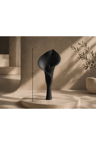 LayerOne Calla Çiçeği Formlu Dekoratif Biblo - 25 cm - Resim 2