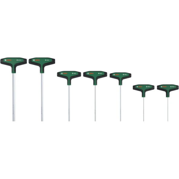 BOSCH T TİPİ ALTIGEN TORNAVİDA SETİ 7 PARÇA - Resim 2