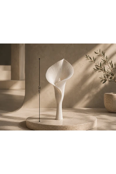 LayerOne Calla Çiçeği Formlu Dekoratif Biblo - 25 cm ürün görseli 1