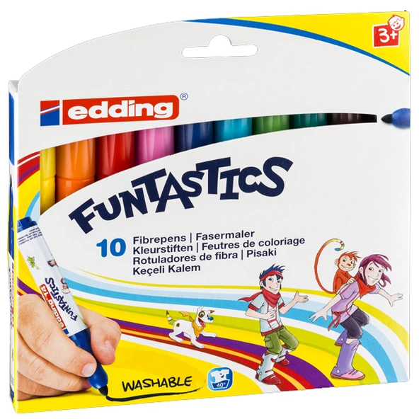 Edding Keçeli Kalem Kalın Funtastıcs 10 LU Set ED14K1099 ürün görseli 1