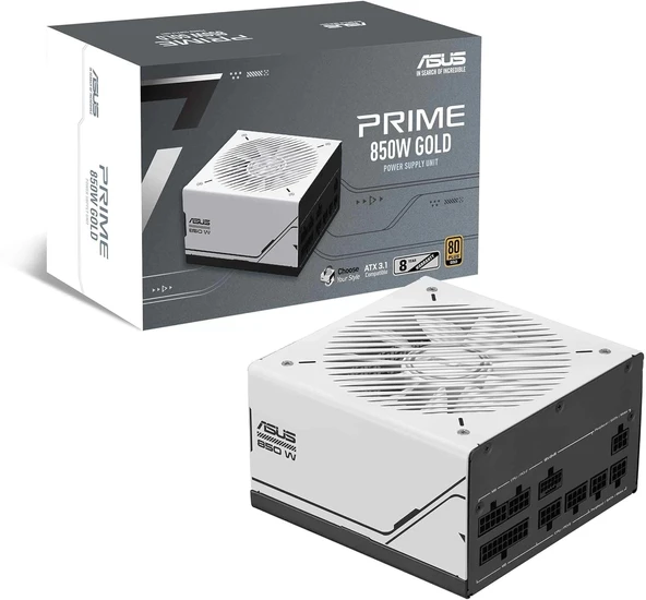 ASUS PRIME AP-850G 80+ GOLD 850W PCIe 5.1 ve ATX 3.1 UYUMLU 8 YIL GARANTİLİ MODÜLER GÜÇ KAYNAĞI ürün görseli 1
