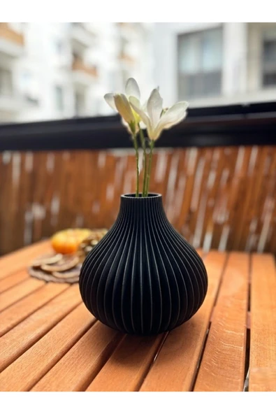 LayerOne Modern Dilimli Dekoratif Vazo – 3D Baskı Tasarım ürün görseli 1