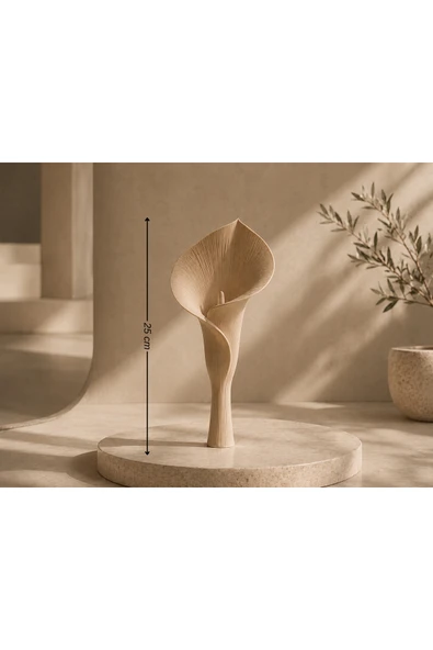 LayerOne Calla Çiçeği Formlu Dekoratif Biblo - 25 cm - Resim 2