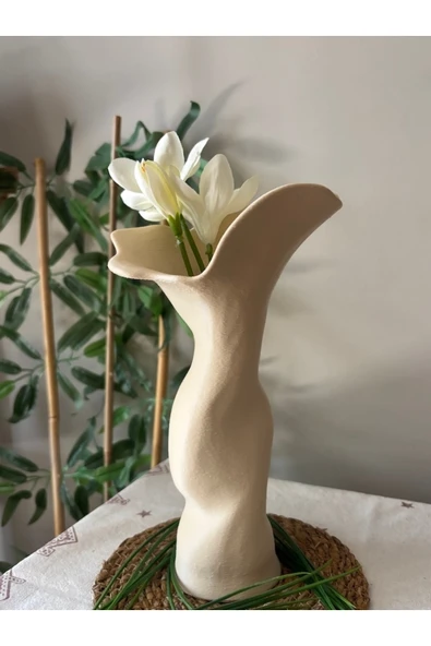 LayerOne Minimalist Estetik Form Dekoratif Vazo - Resim 3