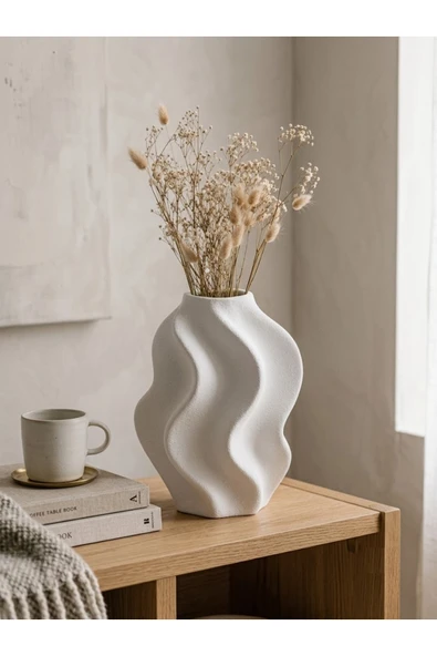 LayerOne Modern Dalga Form Vazo - 22 cm - Resim 2