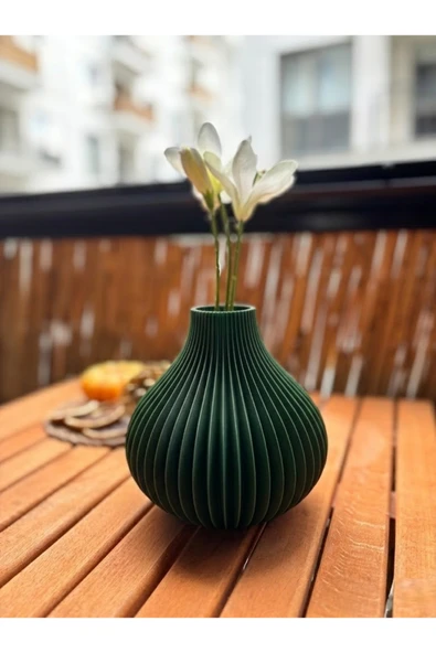 LayerOne Modern Dilimli Dekoratif Vazo – 3D Baskı Tasarım ürün görseli 1
