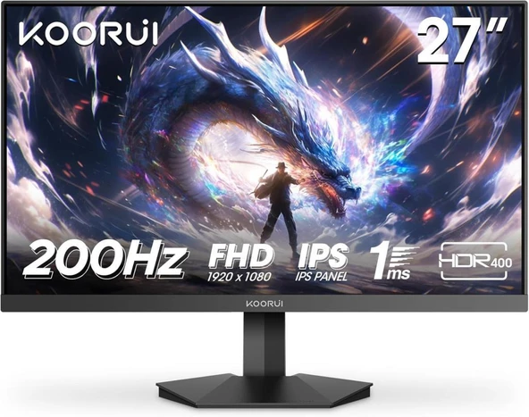 Koorui G2711P 27" 1 ms Full HD IPS 200 Hz Oyuncu Monitörü ürün görseli 1