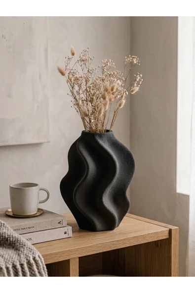 LayerOne Modern Dalga Form Vazo - 22 cm - Resim 2