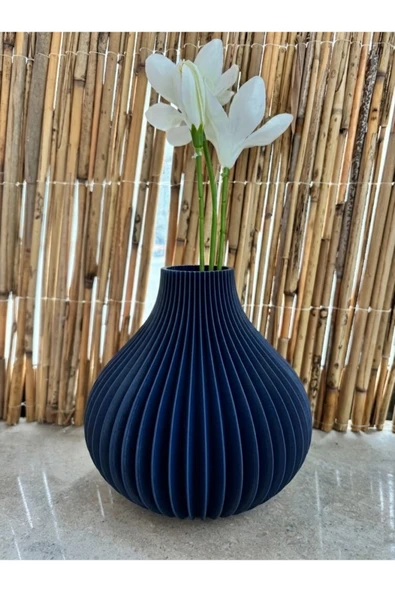 LayerOne Modern Dilimli Dekoratif Vazo – 3D Baskı Tasarım - Resim 3