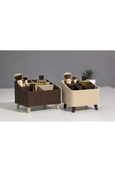 LayerOne Minimalist Tasarım Ayaklı Kozmetik ve Aksesuar Organizer 2'li Set ürün görseli 1