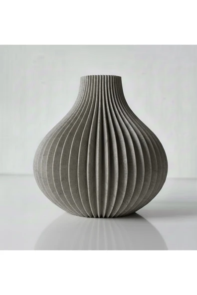 LayerOne Modern Dilimli Dekoratif Vazo – 3D Baskı Tasarım - Resim 4