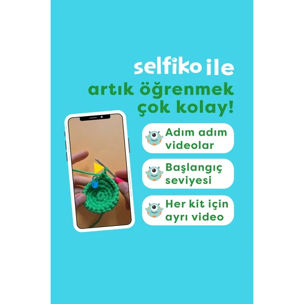 Selfiko Kurbik Örgü Öğrenme Kiti - Resim 4