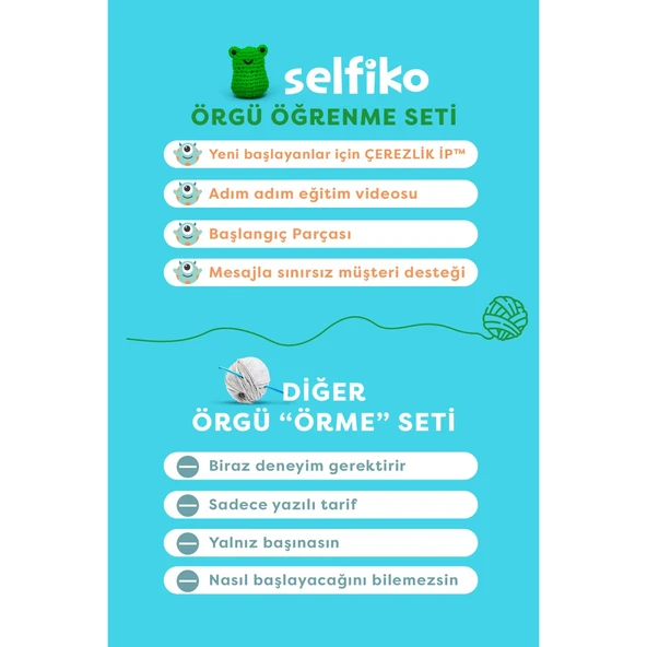 Selfiko Kurbik Örgü Öğrenme Kiti - Resim 5