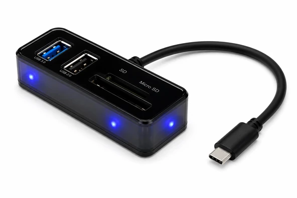 Type-c 3.2 Gen2 Hub Kart Okuyucu 4 Port 10 Gbps TC256 ürün görseli 1