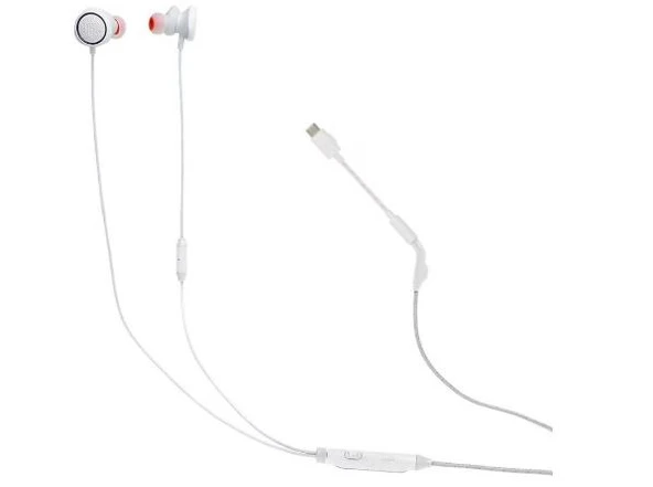 JBL Quantum 50 Beyaz Type-C Kablolu Kulak İçi Oyuncu Kulaklığı-AMBALAJ HASARLI (SIFIR KONDİSYONDA) ürün görseli 1