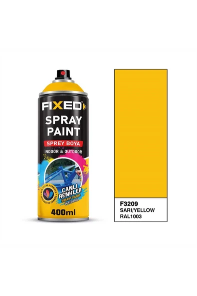 SGS FİXED F3209 SPREY BOYA AKRİLİK TAXI SARI (RAL1003) 400 ML ürün görseli 1