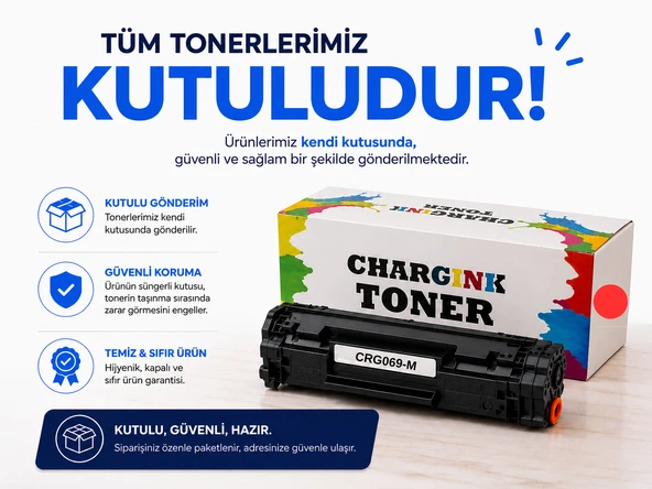 Canon CRG-069M Kırmızı/Magenta Orjinal Toner Çipli ürün görseli 1